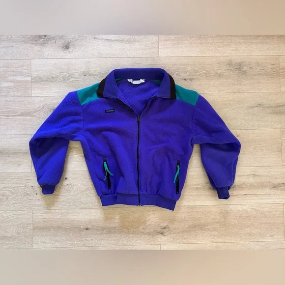 Columbia Purple and Green Performance Jacket - Picture 1 of 2
